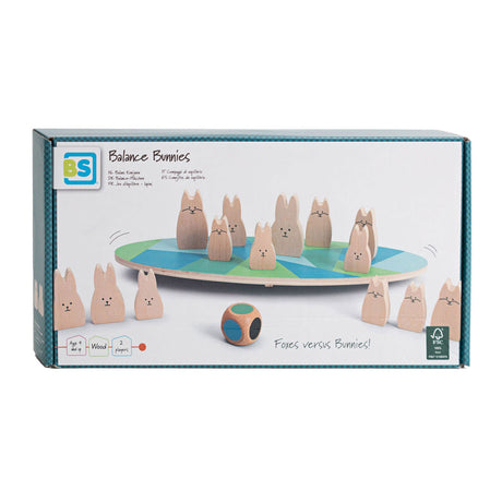 Bs jouets jeu d'équilibre en bois lapins