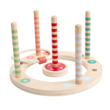 BS Toys Wooden Ringswerp Game with Stripes, 7dlg.