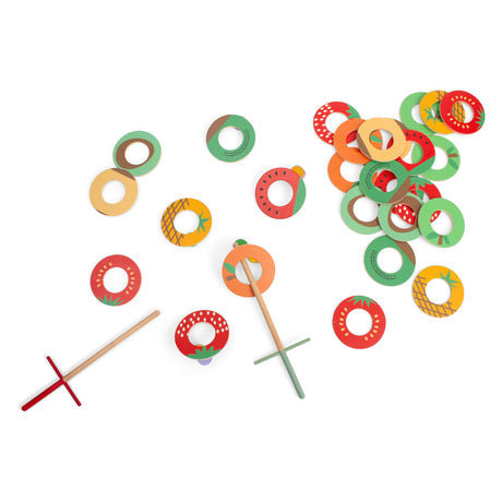 Les jouets Bs attrapent le jeu de capture et de lancer de fruits, 31 pièces.