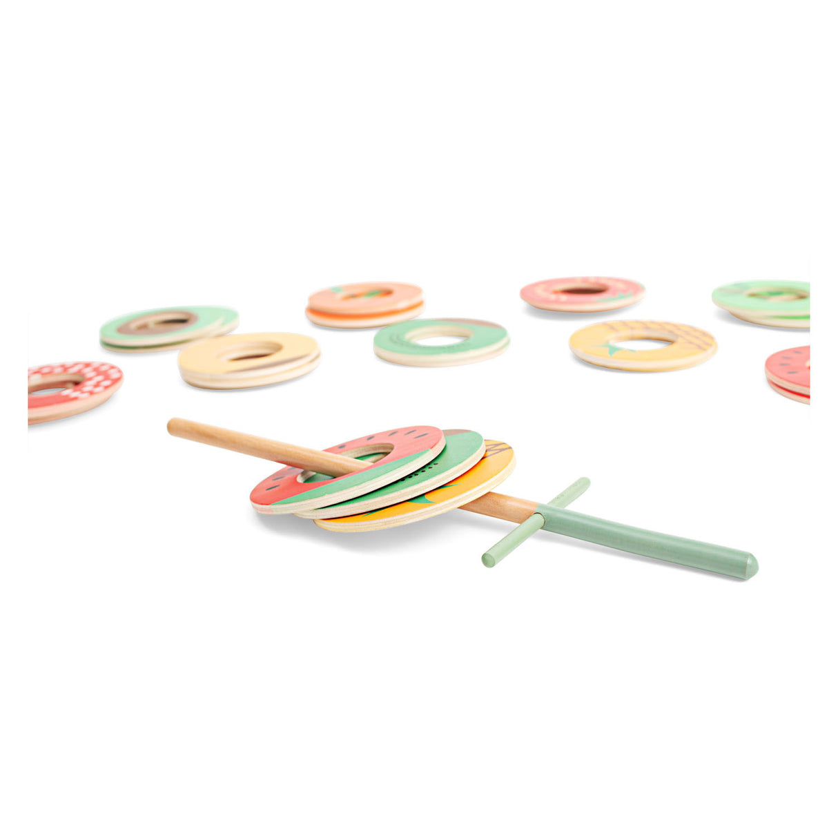 Les jouets Bs attrapent le jeu de capture et de lancer de fruits, 31 pièces.