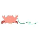 Bs toys crabe en bois avec cordon