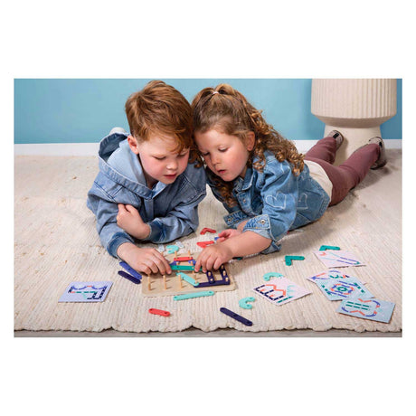 Planche géo en bois BS Toys - 40 pcs.