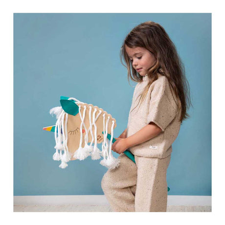 BS toys cheval de loisir licorne en bois - 4 pcs.
