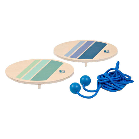 Bs Toys jeu de tir à la corde en bois pour deux à trois parties.