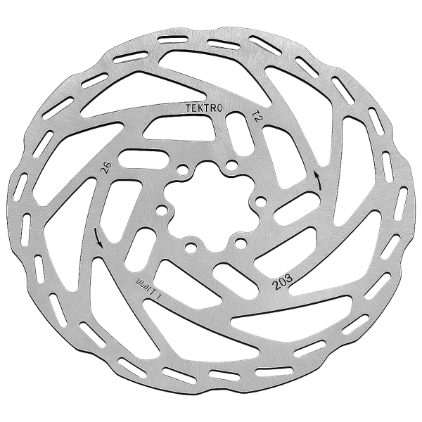 Disque de frein Tektro tr203-54 203mm 2,3mm 6 trous argent