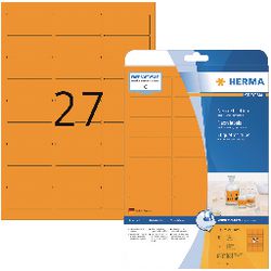 Sans marque sans marque marque maison herma 5141 étiquette universelle 63,5x29,6mm orange - 540 étiquettes