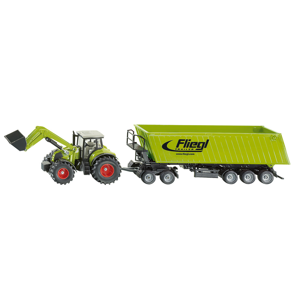 Tracteur Siku 1949 avec chargeur frontal, Dolly et Kiepwagen 1:50