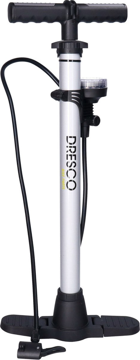 Dresco Bicycle Pump Manomètre 52 cm Dunlop, Presta, Schrader Valiel Silver