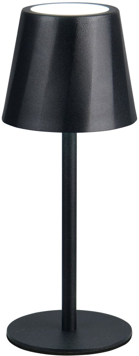 Rl vis ta lumière réalité diaz - lampe de table - noir mat - incl. 1x SMD 1,6 W - Touch 4 niveaux - Couleur de la lumière réglable en continu - Connexion USB - rechargeable - sans fil