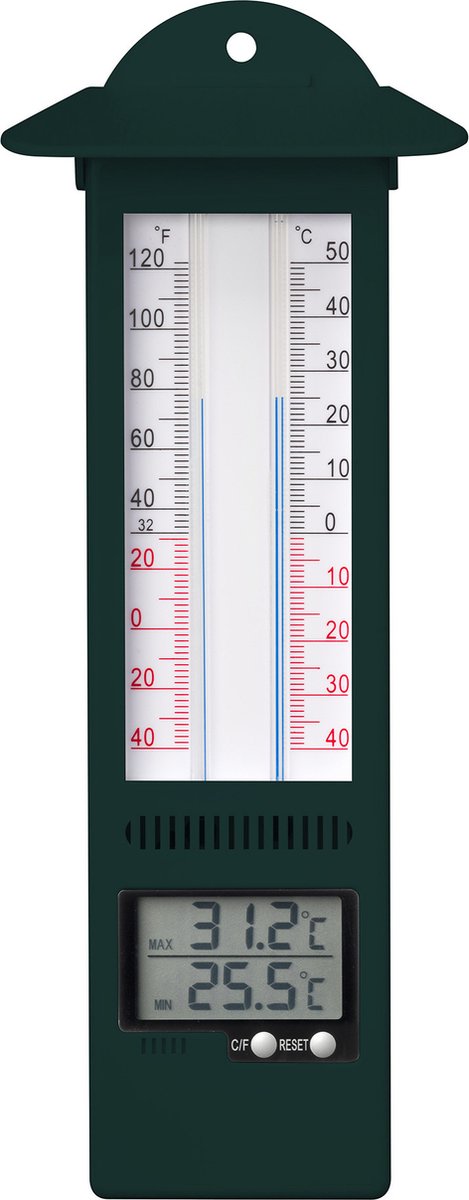 Thermomètre de jardin nature Min-Max Digital 9.5x2.5x24 cm