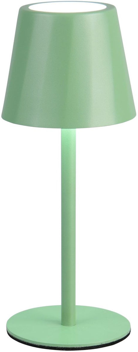 Rl vis ta lumière réalité diaz - lampe de table - vert pistache - incl. 1x SMD 1,6 W - Touch 4 niveaux - Couleur de la lumière réglable en continu - Connexion USB - rechargeable - sans fil