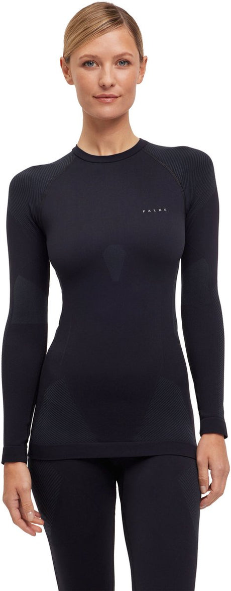 Falke Chemise chaude à manches longues, chemise fonctionnelle à manches longues à séchage rapide pour femme, noir - taille xs