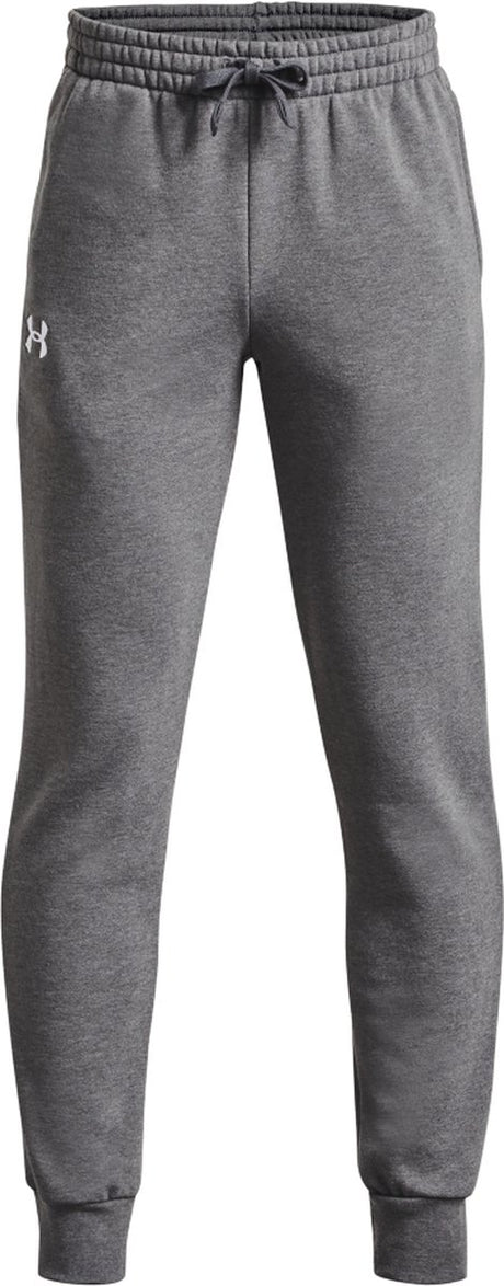 Under Armour UA Rival Fleece Joggers-Gris Pantalon de sport pour garçons - Castlerock Light Heather - Blanc