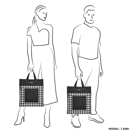 Sac shopping Beagle pied-de-poule