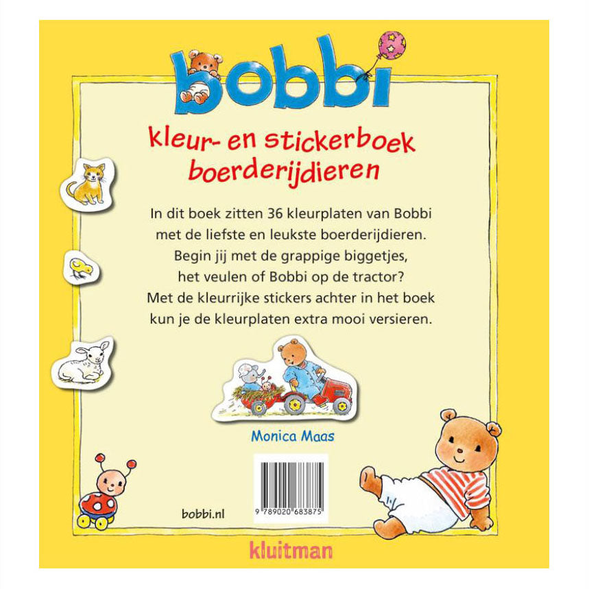 Éditeur Kluitman Bobbi Colors Sticker Book Farm Dieren