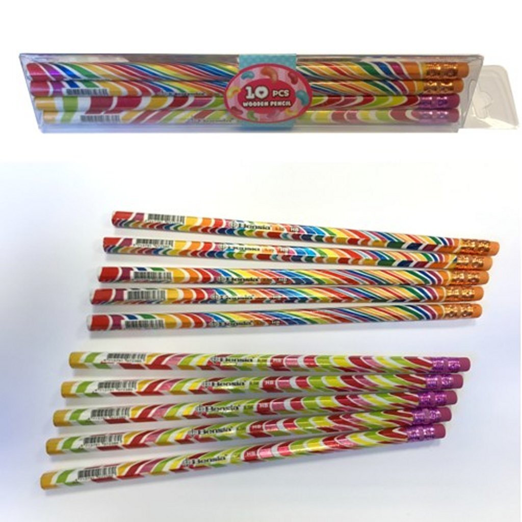 Crayon hb Simply for kids avec gomme, 10 pièces