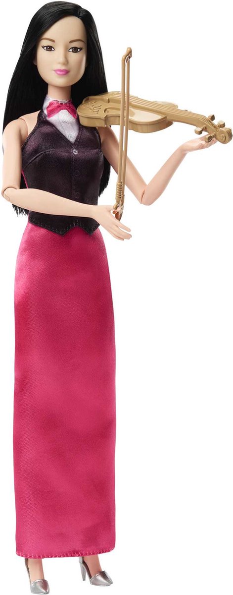 Barbie violoniste - avec jupe rose - poupée