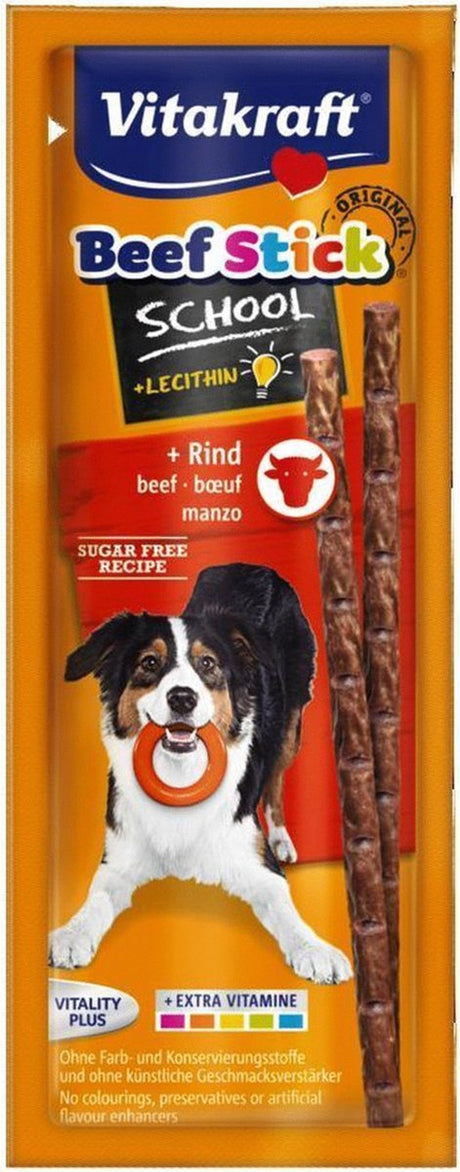 Vitakraft école de bâtonnets de bœuf - chien - snack - 10 bâtonnets