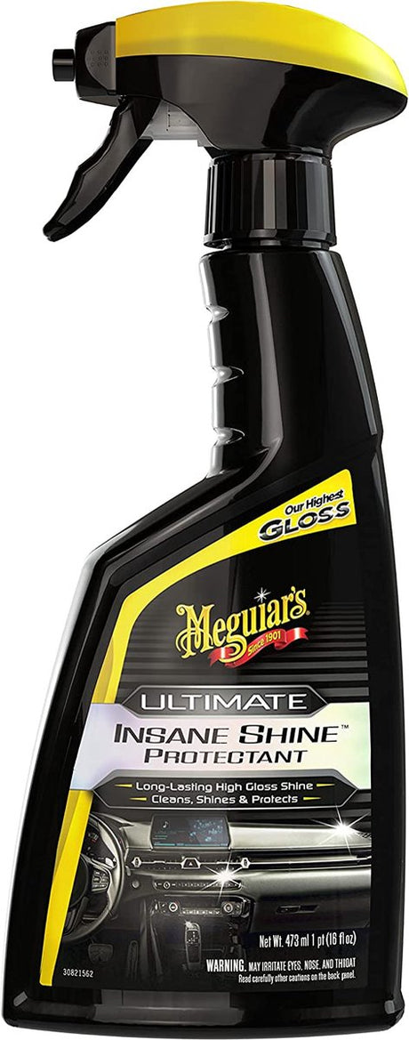 Meguiar's Ultimate Interior Shine Protector - Spray de détail intérieur - Nettoyant intérieur de voiture - Protection - 473 ml
