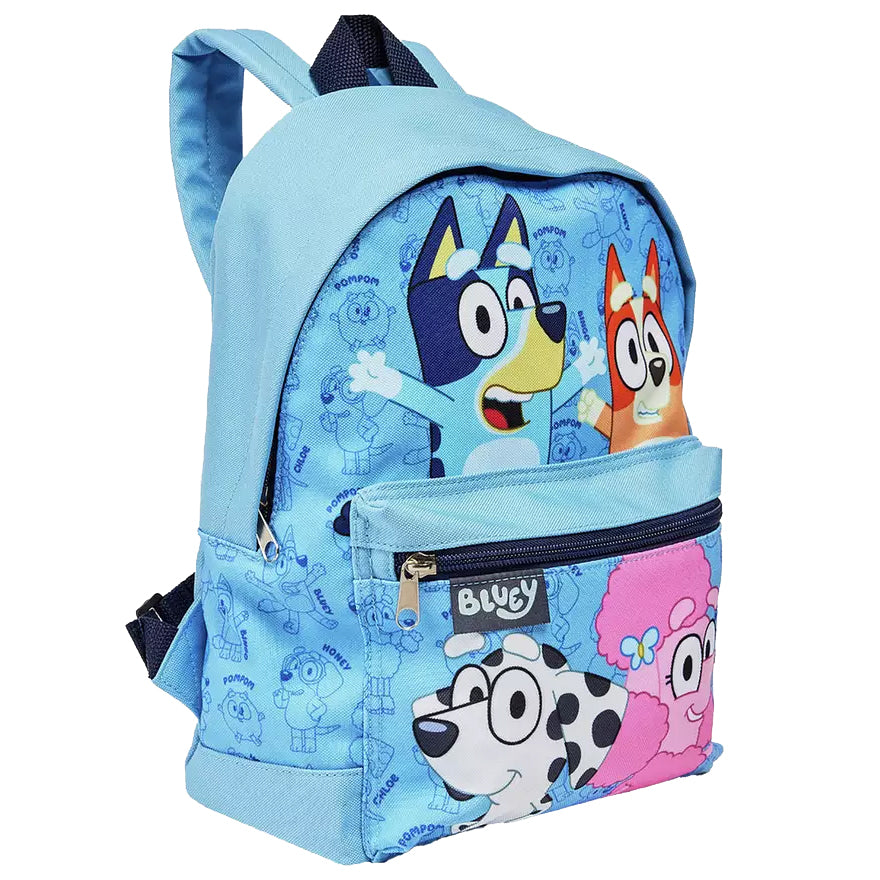 Mochila de personajes azules azules