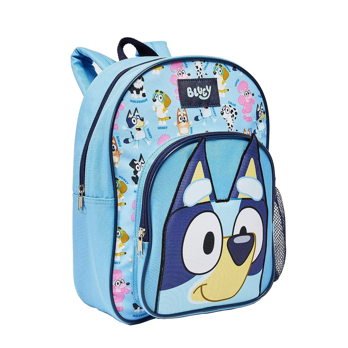 Backpack with Bluey Blue front pocket