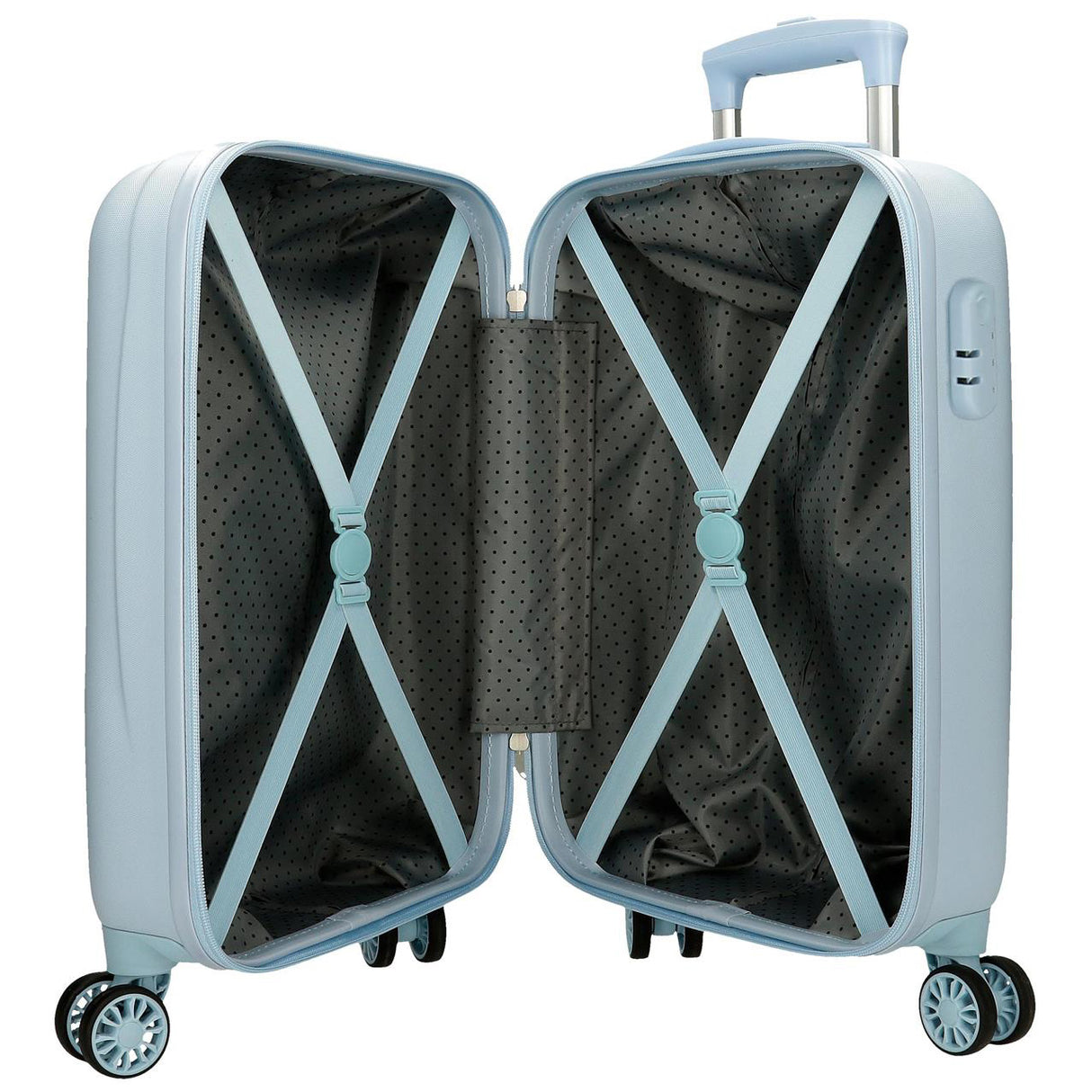 Valise trolley happy stitch bleu, 50cm