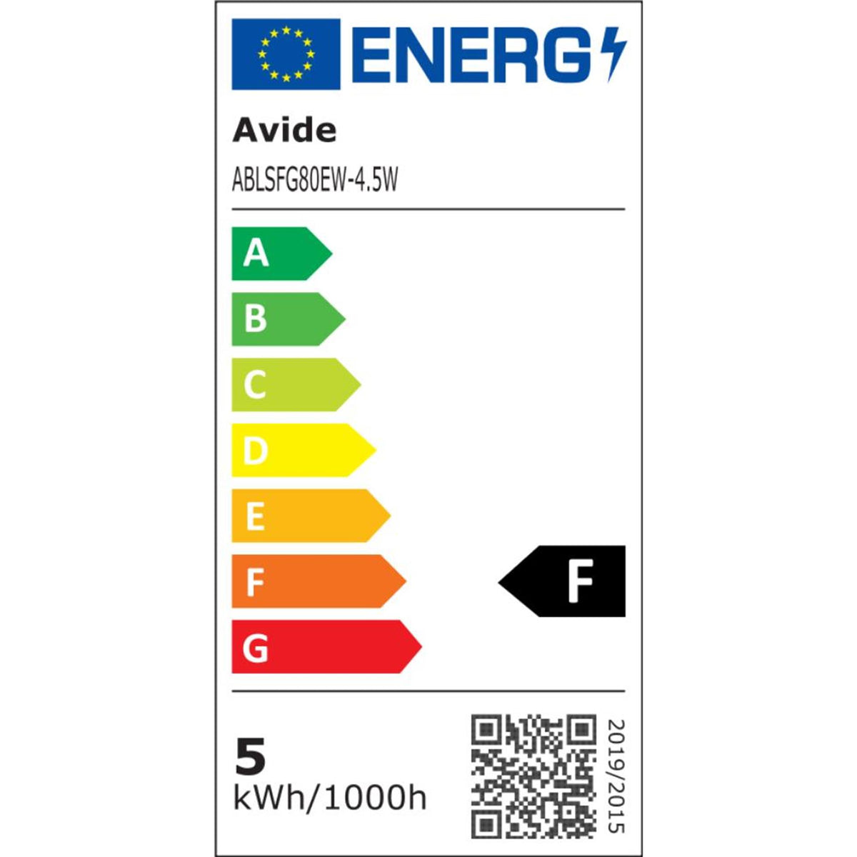 Lampe LED Avide à filament souple 4,5w, culot E27, 2700 kelvin, 400 lumens