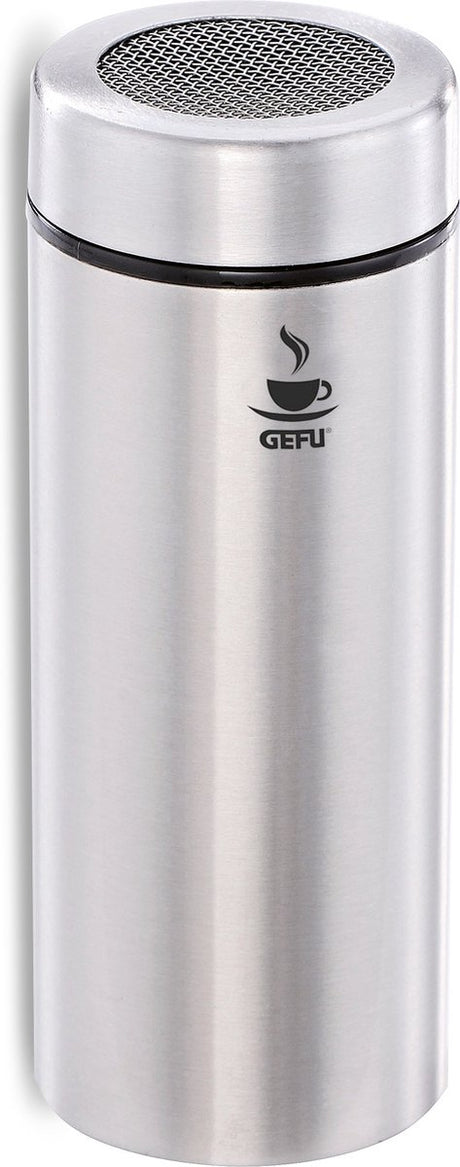 Gefu fina sucrier en poudre - shaker à cacao - acier inoxydable - avec couvercle