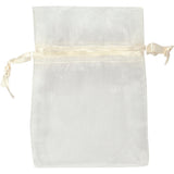 Sacs en organza Creativ company, taille 7x10 cm, blanc cassé, 10 pièces 1 boîte