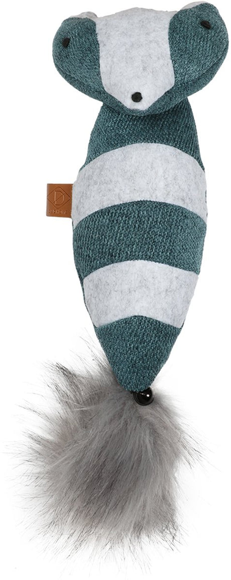 D d home - herbe à chat - chat - coussin de couchage rocco raton laveur 40x11cm bleu - 1pc
