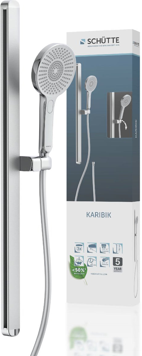 Ensemble de barre de douche Schütte karibik - chrome gris clair - ovale