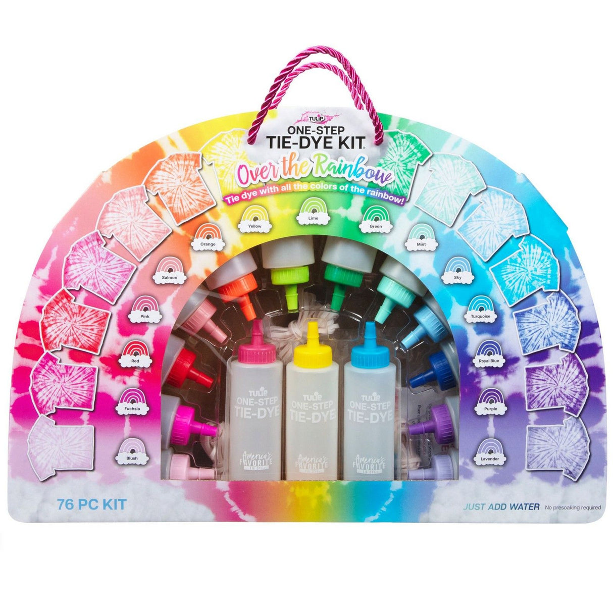 Teinture tie-dye tulipe en une étape • kit arc-en-ciel xl