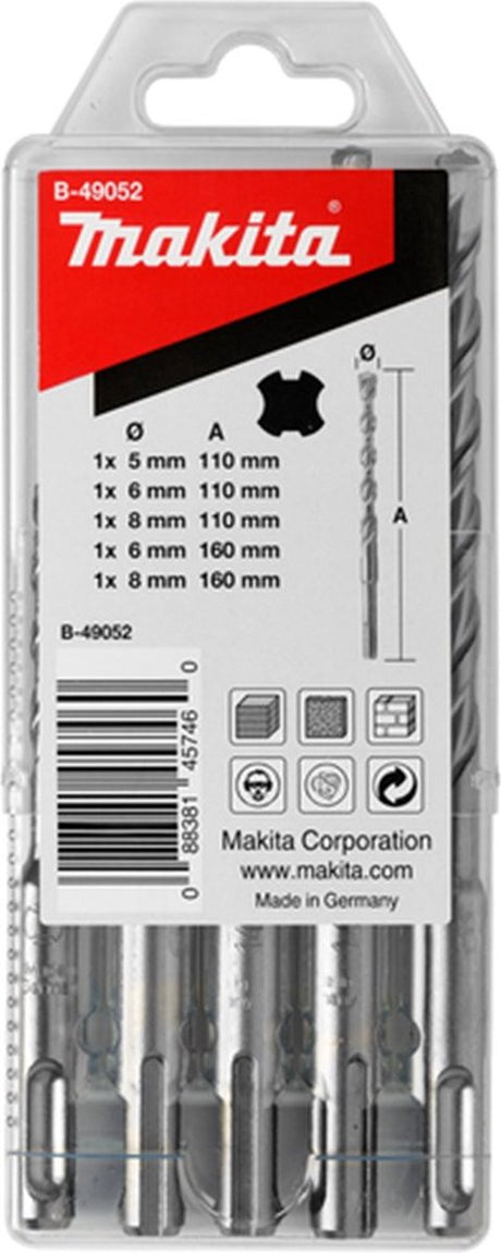 Accessoires Makita p2s sds-plus 5 6 8x110 6 8x160 - b-49052