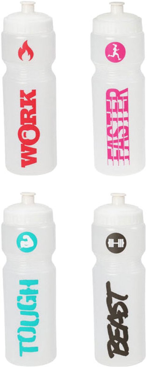 Bouteille de sport avec texte, 750ml