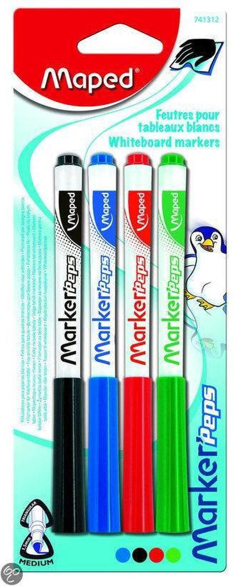 Feutres pour tableau blanc Maped Office couleurs assorties x 4
