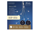 Éclairage cascade Lumineo 40 LED blanc chaud