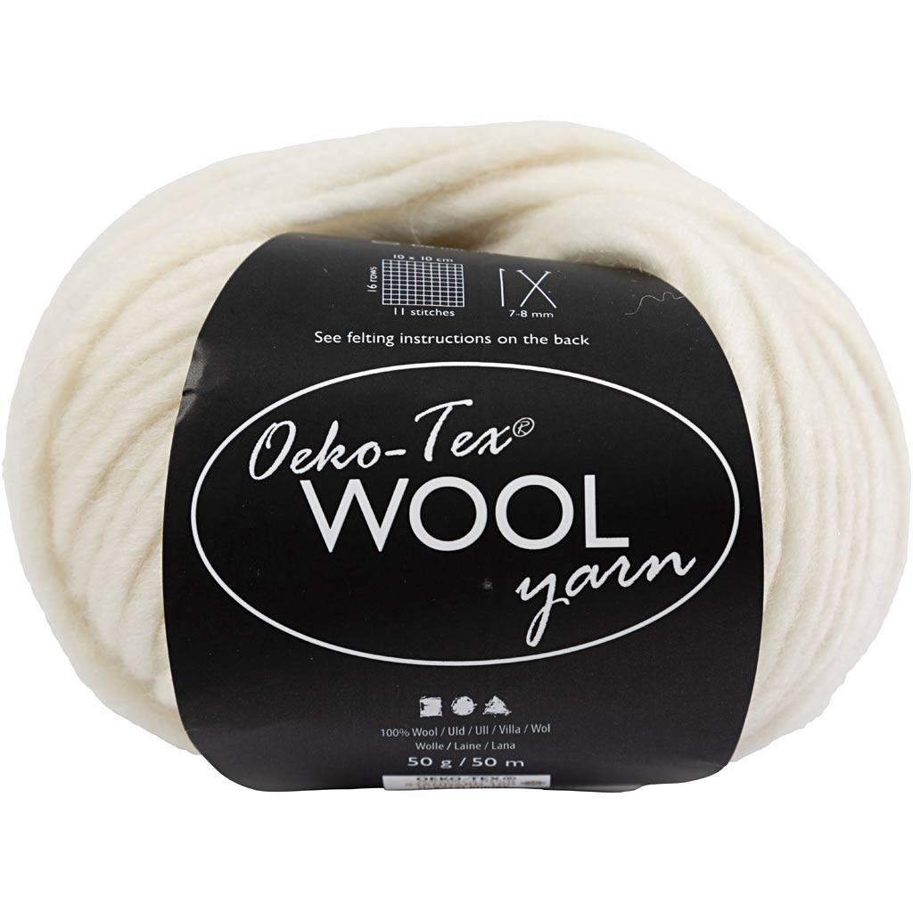 Creativ Company Wol Yarn Off-White, 50m