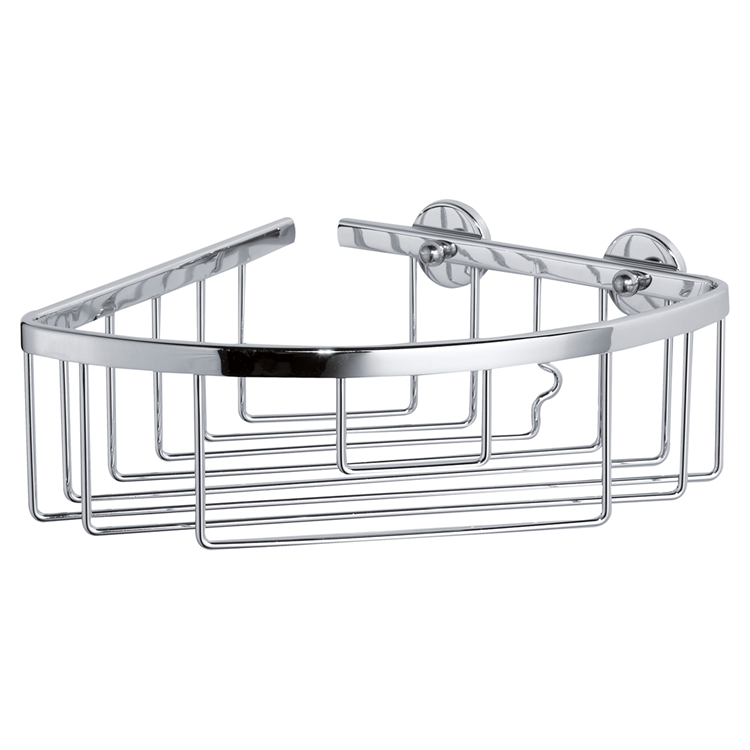 Tesa ® aluxx hoek douche- badmand, hoogglans verchroomd aluminium, zelfklevend