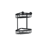 Tesa 1072289 - support de douche d'angle aluxx noir noir, double | 1 pièce