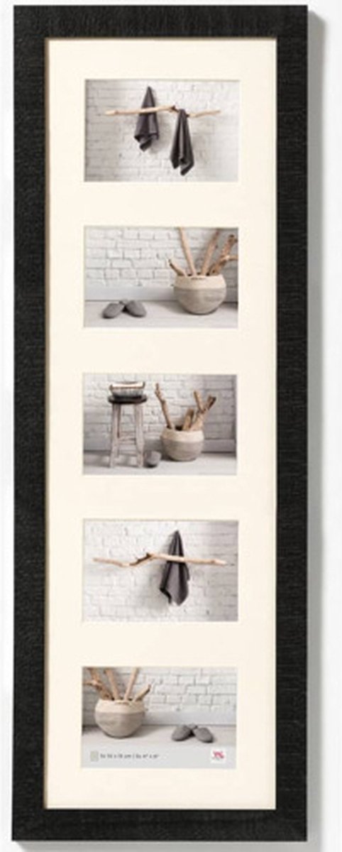 Walther home - cadre en bois - format photo 5x10x15 cm - noir