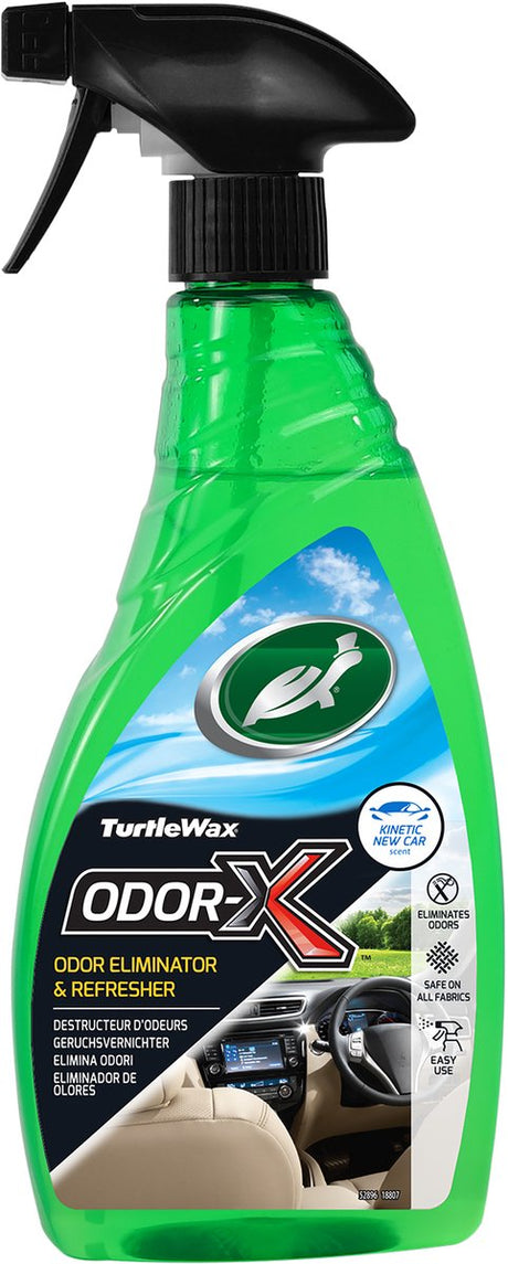 Turtle Wax Power Out Odor X - élimine les odeurs désagréables - ne laisse aucun résidu - frais jusqu'à 30 jours - agréable parfum de voiture neuve - 500 ml