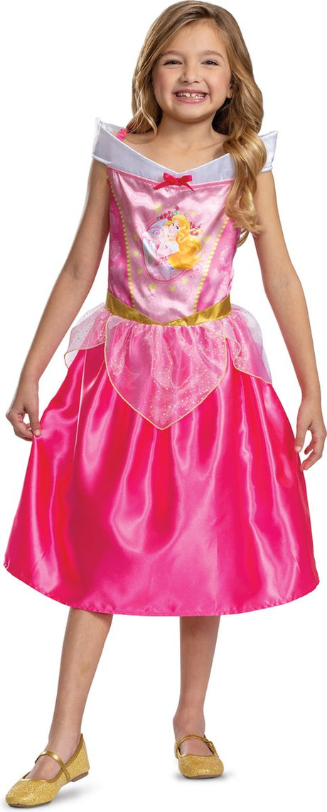 Déguisement princesse disney - la belle au bois dormant, aurore basic plus, taille xs (3-4 ans), fille
