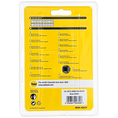 Yale 1060536 - profielcilinder 1000 mv 80mm(30 50) | 2 stuks