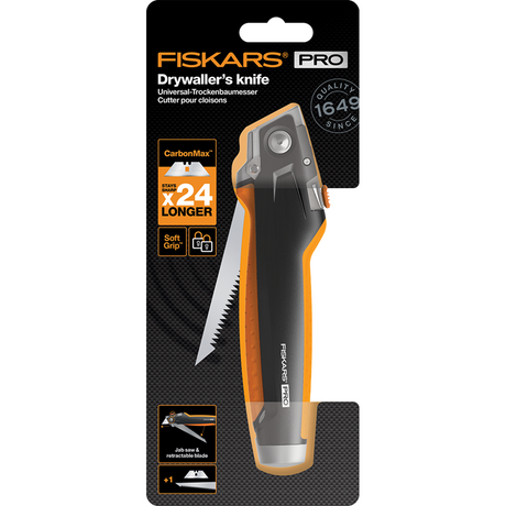 Couteau à plaques de plâtre Fiskars carbonmax