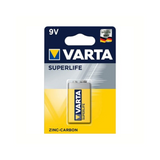 Varta Superlife 9V. Zinek uhlík. každý. (Zavěšení balíčku)