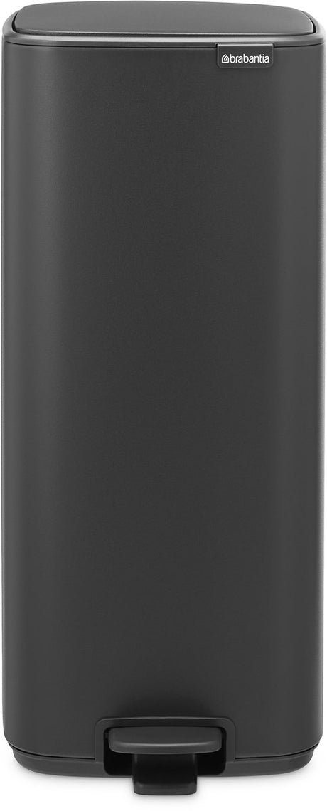 Poubelle à pédale Brabantia bo - 30 litres - gris infini minéral