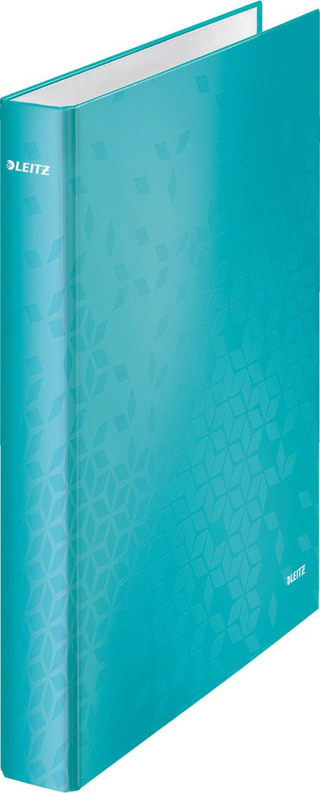 Classeur à anneaux laminé Leitz wow - 4 anneaux - largeur de dos de 40 mm - bleu glacier