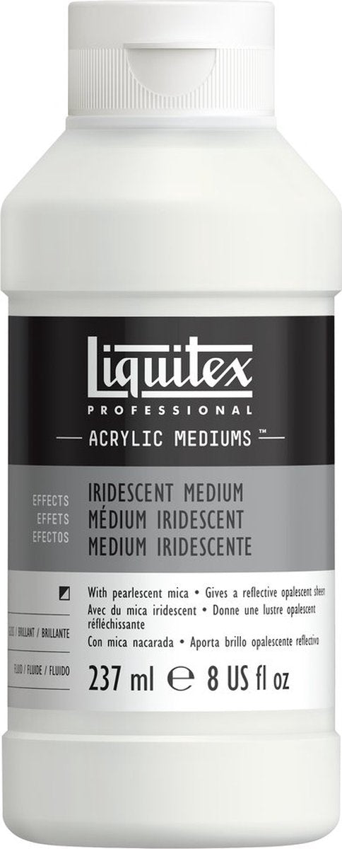 Liquitex 107008 médium irisé professionnel 237 ml – additif acrylique pour une finition brillante et brillante