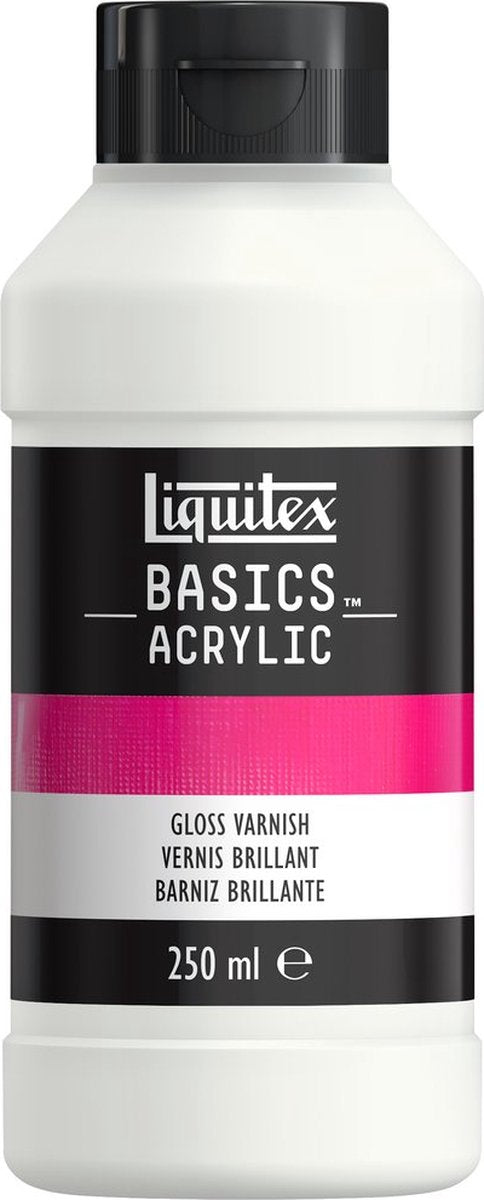 Liquitex 8870304 vernis brillant basics 250 ml - vernis acrylique brillant, protection transparente - vernis brillant