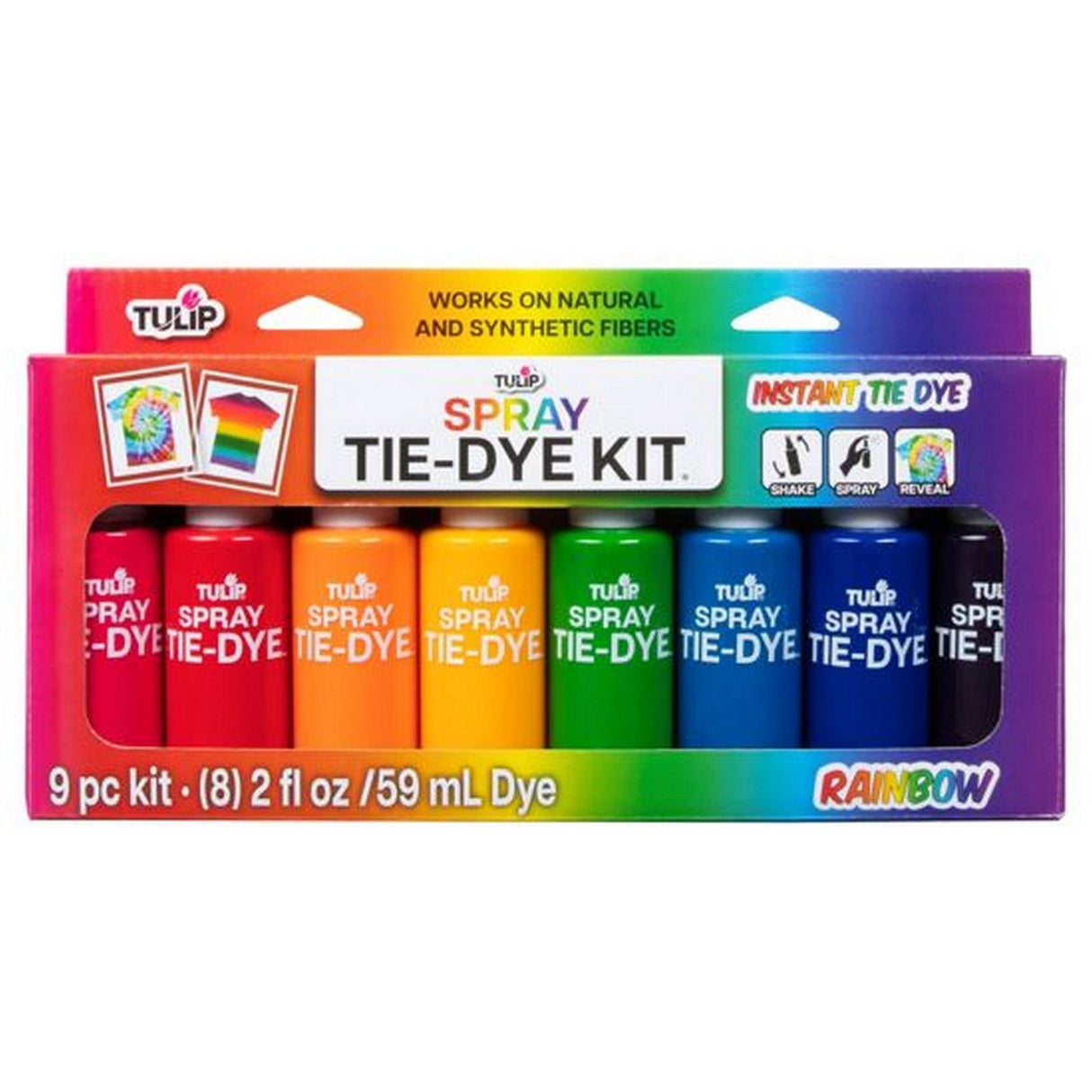 Teinture tie-dye tulipe en une étape • teinture en spray arc-en-ciel